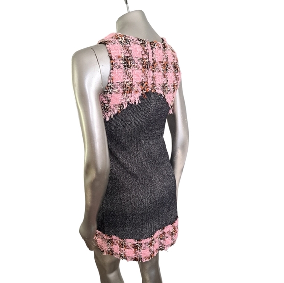 🪻BOGO🪻 Black & Pink Sheath Dress Textured Mixed Fiber - Size Medium NWT - Picture 7 of 11